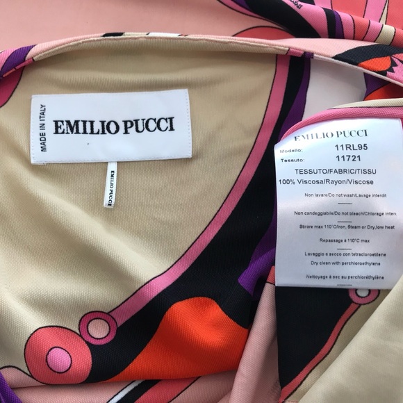 EMILIO PUCCI ORANGE MULTI BELTED DRESS MODEL 11RL95 SIZE IT 42 / US 8 NWOTS! - Picture 12 of 16